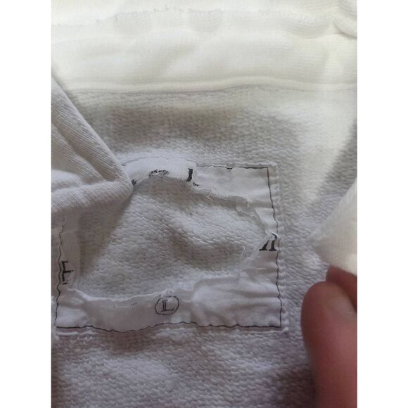 Frank & Eileen - Patrick Popover Henley Triple Fleece in white sz L - Picture 6 of 6